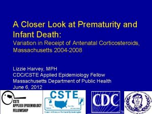 A Closer Look at Prematurity and Infant Death