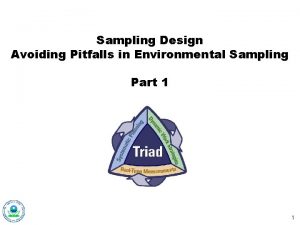Sampling Design Avoiding Pitfalls in Environmental Sampling Part