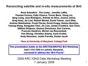 Reconciling satellite and insitu measurements of Br O