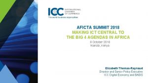 AFICTA SUMMIT 2018 MAKING ICT CENTRAL TO THE