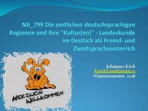 NJI799 Die amtlichen deutschsprachigen Regionen und ihre Kulturen