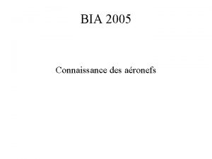 BIA 2005 Connaissance des aronefs CELLULE structures 01