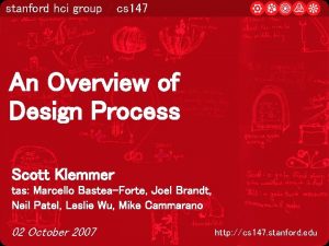 stanford hci group cs 147 An Overview of