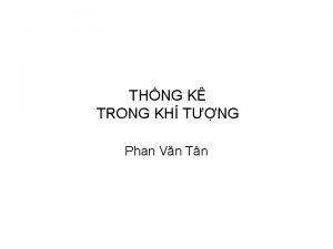 THNG K TRONG KH TNG Phan Vn Tn