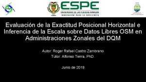 Evaluacin de la Exactitud Posicional Horizontal e Inferencia