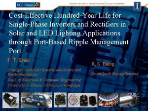 CostEffective HundredYear Life for SinglePhase Inverters and Rectifiers