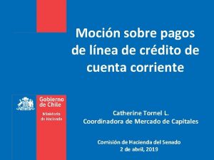 Mocin sobre pagos de lnea de crdito de