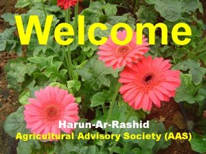 Welcome HarunArRashid Agricultural Advisory Society AAS Agricultural Advisory