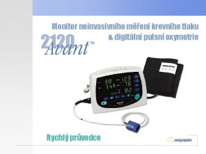 Monitor neinvasivnho men krevnho tlaku digitln pulsn oxymetrie