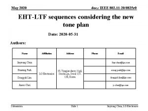 May 2020 doc IEEE 802 11 200825 r