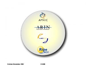 OctoberNovember 2002 ICANN Introduction to IP Addressing IPv