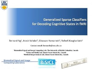 Generalized Sparse Classifiers for Decoding Cognitive States in