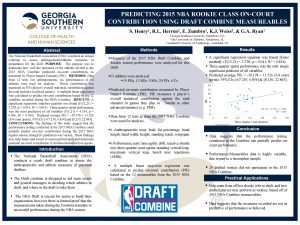 PREDICTING 2015 NBA ROOKIE CLASS ONCOURT CONTRIBUTION USING