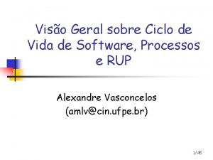 Viso Geral sobre Ciclo de Vida de Software