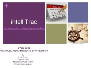 intelli Trac http www wix comayazhayderintellitrac SYSM 6309