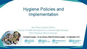 Hygiene Policies and Implementation Ana Paula Coutinho Rehse