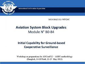 International Civil Aviation Organization SIPASBU2012 WP24 C Aviation