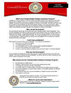 Fact Sheet Cherokee Nation What is the Cherokee