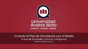 Creando el Plan de Vinculacin con el Medio