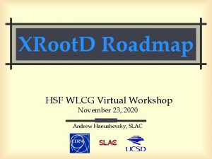 XRoot D Roadmap HSF WLCG Virtual Workshop November