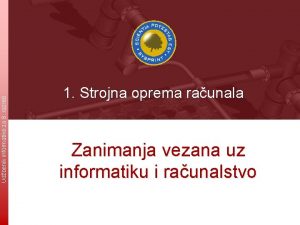 Udbenik informatike za 8 razred 1 Strojna oprema