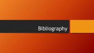 Bibliography Citation of Sources Failing to include citations