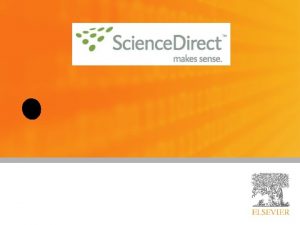 Who are we Science Direct Science Direct covers