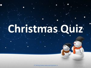 Christmas Quiz Nollaig Shona www nollaigshona ie Round