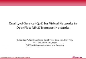 QualityofService Qo S for Virtual Networks in Open