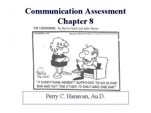 Communication Assessment Chapter 8 Perry C Hanavan Au