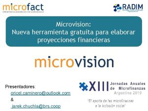 Microvision Nueva herramienta gratuita para elaborar proyecciones financieras