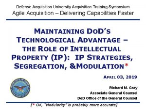 Defense Acquisition University Acquisition Training Symposium Agile Acquisition