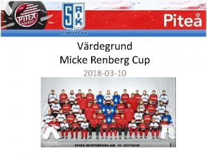 Vrdegrund Micke Renberg Cup 2018 03 10 Hockeyspelare