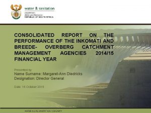 CONSOLIDATED REPORT ON THE PRESENTATION TITLE PERFORMANCE OF