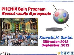 PHENIX Spin Program Recent results prospects Kenneth N