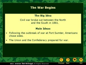 The War Begins The Big Idea Civil war