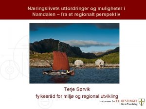 Nringslivets utfordringer og muligheter i Namdalen fra et