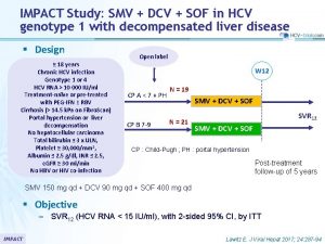 IMPACT Study SMV DCV SOF in HCV genotype