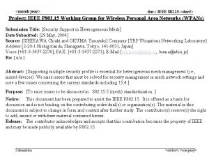 month year doc IEEE 802 15 doc Project