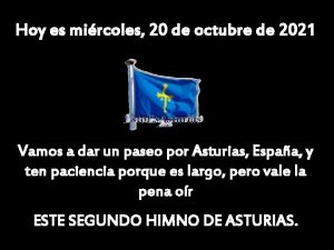 Hoy es mircoles 20 de octubre de 2021