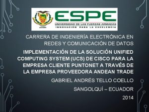 CARRERA DE INGENIERA ELECTRNICA EN REDES Y COMUNICACIN