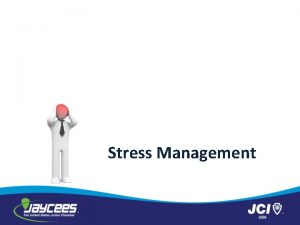 Stress Management Module One Getting Started Welcome to