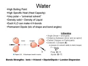 Water High Boiling Point High Specific Heat Heat