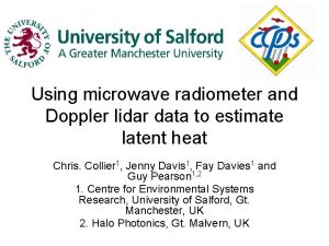 Using microwave radiometer and Doppler lidar data to