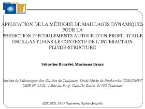 APPLICATION DE LA MTHODE DE MAILLAGES DYNAMIQUES POUR