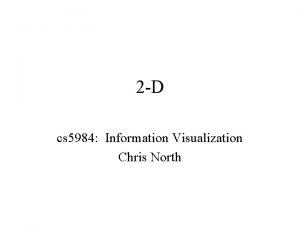 2 D cs 5984 Information Visualization Chris North