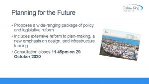 Planning for the Future Proposes a wideranging package