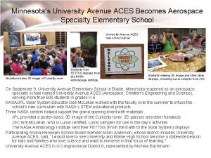 Minnesotas University Avenue ACES Becomes Aerospace Specialty Elementary