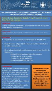 DATOS POBLACIONALES EN USUARIAS DE MIRENA EN CONSULTAS