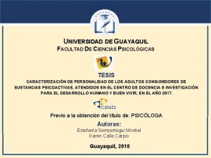 UNIVERSIDAD DE GUAYAQUIL FACULTAD DE CIENCIAS PSICOLGICAS TESIS